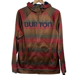 Burton Snowboards Dryride Moisture Wicking Columbo Striped Full Zip Sweatshirt
